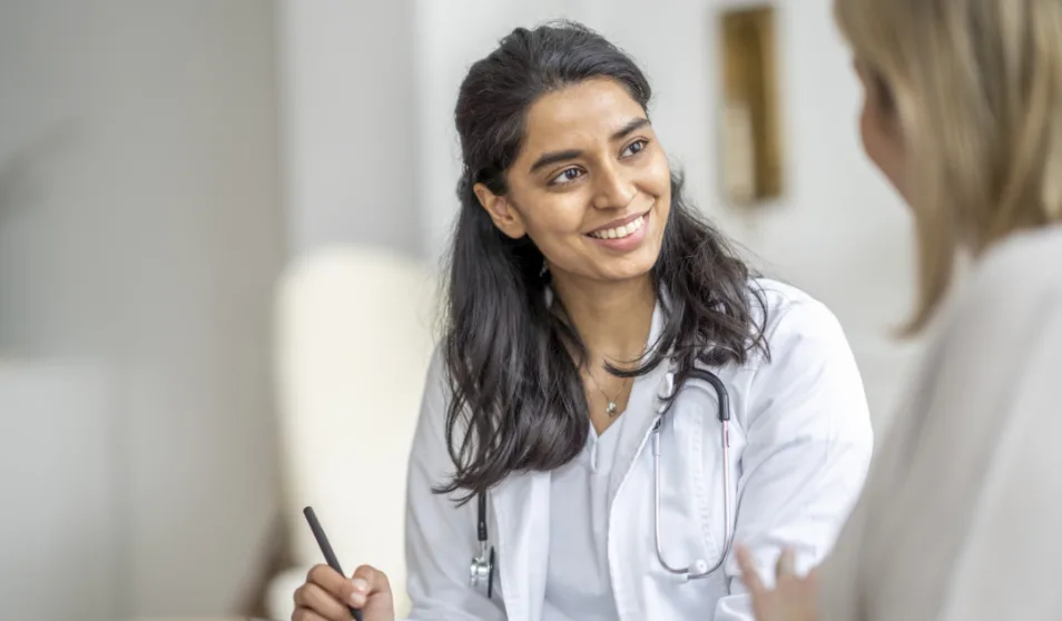 Doctor actively listens topatients concerns