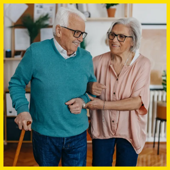 Elderly Couple walking